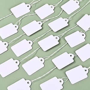Planet Gates 35x22mm A 100pcs Jewelry Tags Wearing Rope Rings Price Tags White Kraft Paper Handwritten Paper Cards Rectangular Blank Gardening Tags