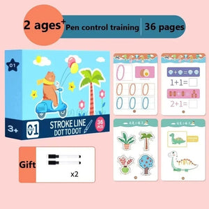 Planet Gates 36 Pages Reusable Magical Tracing Workbook Magic Practice Copybook Control Training Book Children Montessori Drawing Education Stationery