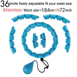 Planet Gates 36 sections blue 32/20/24/28 Section Adjustable Sport Hoops Abdominal Waist Exercise Detachable Hoola Massage Fitness Hoop Training Weight Loss