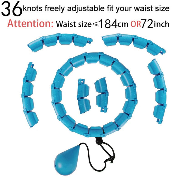 Planet Gates 36 sections blue 32/20/24/28 Section Adjustable Sport Hoops Abdominal Waist Exercise Detachable Hoola Massage Fitness Hoop Training Weight Loss
