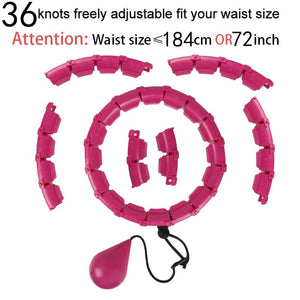 Planet Gates 36 sections pink 32/20/24/28 Section Adjustable Sport Hoops Abdominal Waist Exercise Detachable Hoola Massage Fitness Hoop Training Weight Loss