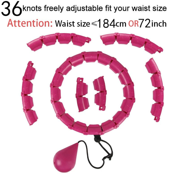 Planet Gates 36 sections pink 32/20/24/28 Section Adjustable Sport Hoops Abdominal Waist Exercise Detachable Hoola Massage Fitness Hoop Training Weight Loss