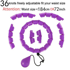 Planet Gates 36 sections purple 32/20/24/28 Section Adjustable Sport Hoops Abdominal Waist Exercise Detachable Hoola Massage Fitness Hoop Training Weight Loss