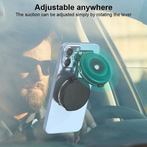 Planet Gates 360° Adjustable Magnetic Car Phone Holder Stand Dual-Sided Vacuum Adsorption Ultra Stable Suction Cup Bracket for iPhone Xiaomi