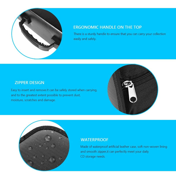 Planet Gates 360 Capacity / CHINA Large Capacity Zipper CD DVD Wallet Holder Bag Album Disc Organizer Storage Case Oxford Cloth CD Bag