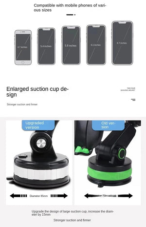 Planet Gates 360 Rotatable Cellphone Car Phone Holder Fixed Shockproof Mobile Stand Big In GPS Support For iPhone Xiaomi  Samsung Accesorries