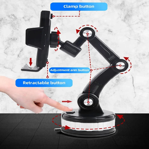 Planet Gates 360 Rotatable Cellphone Car Phone Holder Fixed Shockproof Mobile Stand Big In GPS Support For iPhone Xiaomi  Samsung Accesorries