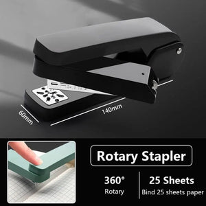 Planet Gates 360 Rotatable Metal Heavy Duty Stapler Standard Long Stapler Stapling Use Staples Office Bookbinding Supplies Manual Binding