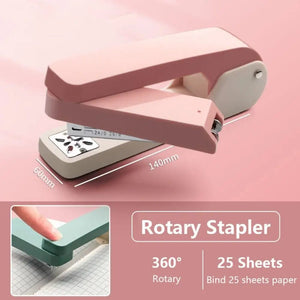 Planet Gates 360 Rotatable Metal Heavy Duty Stapler Standard Long Stapler Stapling Use Staples Office Bookbinding Supplies Manual Binding