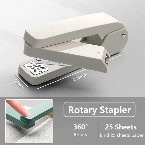 Planet Gates 360 Rotatable Metal Heavy Duty Stapler Standard Long Stapler Stapling Use Staples Office Bookbinding Supplies Manual Binding