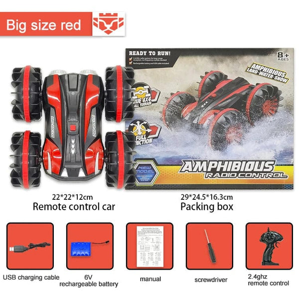 Planet Gates 360 Rotate Rc Cars Remote Control Stunt Car 2 Sides Waterproof Driving On Water And Land Amphibious Electric Toys For Children