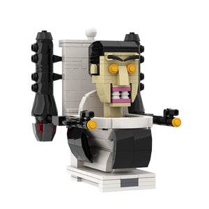 Planet Gates 361 PCS / CHINA Gobricks MOC Skibidi Toilet Man Monitor Building Blocks Speakerman The Audio and Camera Man ski video eyelet camera man Toys