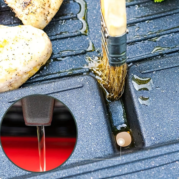 Planet Gates 37.5cm/14.76in Suitable For 4-5 People 1pc, BBQ Grill Plate, Non-Stick Baking Pan For Outdoor Cooking, Household Rectangle Metal Barbecue Frying Grill Pan, Smokeless, And Easy To Clean, Perfect For BBQ, Camping, And Picnics, BBQ Accessories, Grill Accessories