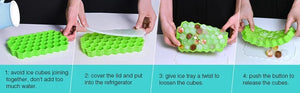 Planet Gates 37 Cavity Honeycomb Ice Cube Trays Reusable Silicone Ice Cube Mold BPA Free Ice Maker with Removable Lids