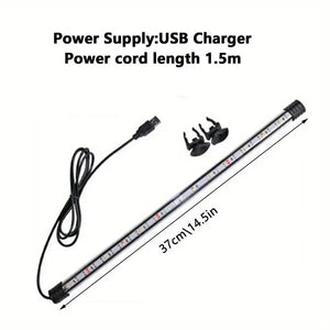 Planet Gates 37cm - USB / CN Plug 17-47cm Aquarium LED Lighting Submersible Mood Lamp USB Waterproof Fish Tank Decorative Plant Grow Light Accessories  110-240V