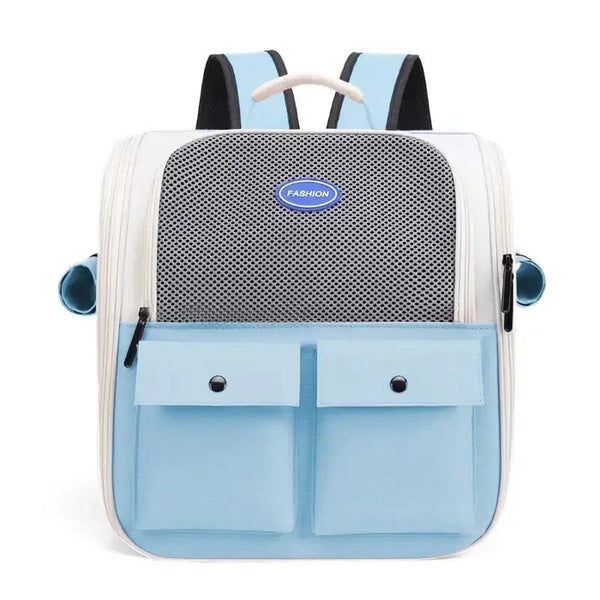 Planet Gates 37x26x37cm / Blue Ventilation Large Capacity Cat Carrier Backpack Adjustable Strap Pet Carrying Bag Foldable Cat Backpack for Outdoor Travel