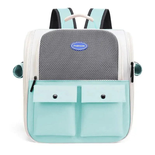 Planet Gates 37x26x37cm / Green Ventilation Large Capacity Cat Carrier Backpack Adjustable Strap Pet Carrying Bag Foldable Cat Backpack for Outdoor Travel