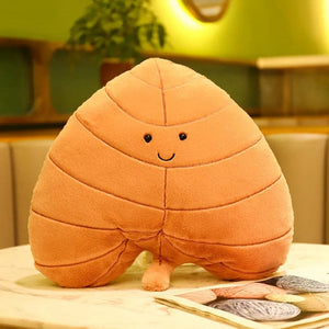 Planet Gates 37x29cm Kawaii Plush Leaves Pillow Cushion Toys Soft Maple Leaf Ginkgo Plant Full Stuffed Toys Room Christmas Holiday Party Decor Gift