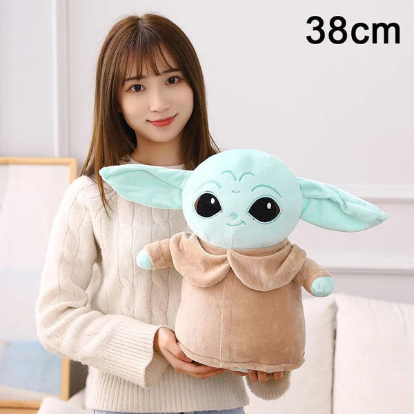Planet Gates 38cm Disney Star Wars Anime Yoda Plush Grogu Mandalorian Figure Yoda Baby Peluche Dolls Stuffed Cartoon Yoda Model Kid Toy Gifts