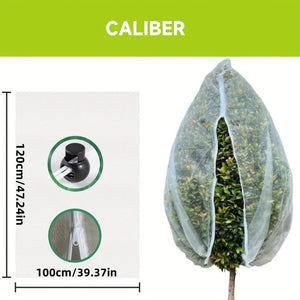 Planet Gates 39.37*47.24in(100*120cm) 1pc, Garden Netting, Insect Bird Barrier Netting Mesh With Drawstring And Zipper, Garden Bug Netting Plant Cover Fruit Tree Net For Protect Plant Fruits Citrus Flower From Insect Bird Eating