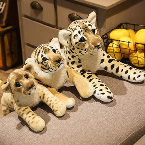 Planet Gates 39-58cm Simulation Lion Tiger Leopard Plush Toys Home Decor Stuffed Cute Animals Dolls Soft Real Like Pillow for Kids Boys Gift