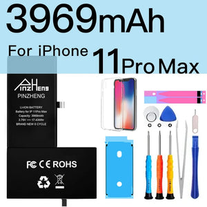 Planet Gates 3969mAh For 11ProMax PINZHENG Battery For iPhone X XR XS 11 12 13 Mini Max Pro Promax Real High Capacity Replacement Bateria Warranty One Year