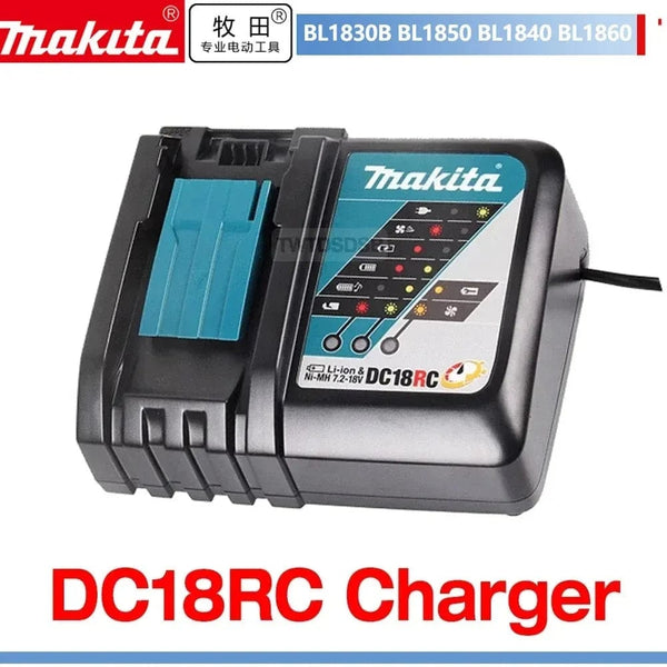 Planet Gates 3A Fast Charger 100% Original Makita Rechargeable Power Tool Battery, Replaceable LED Lithium-ion, 6.0 Ah 18V LXT BL1860B BL1860BL1850 BL1830