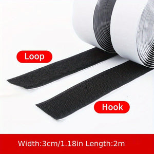 Planet Gates 3cm*2m 2 Meters Long Hook + Double-sided Tape With Strong Self-adhesive Fastener Used In Home, Office And Car 2 3 5cm Double-sided Mounting Tape