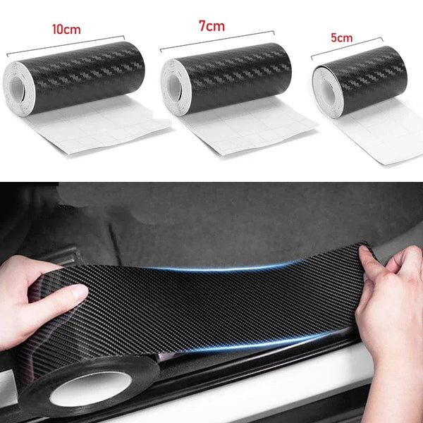 Planet Gates 3CM / 3M DIY Nano 3D Carbon Fiber Car Stickers Door Sill Protector Bumper Tape Car Protector Strip Waterproof Protection Film 1/3/5/7/10M