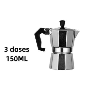 Planet Gates 3cups 150ml Italian Type Coffee Maker Aluminum Mocha Espresso Percolator Pot Coffee Maker Moka Pot Espresso Shot Maker Espresso Machine