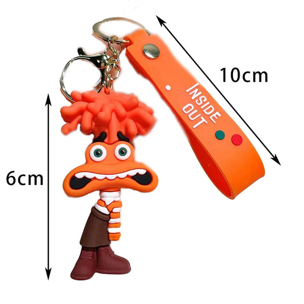 Planet Gates 3D Anime Figures Doll Brain Agent Team INSIDE OUT Cartoon Keychain Car Keychain Ring Pendant Animation Action Figure Small Gift