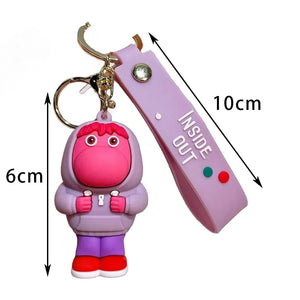 Planet Gates 3D Anime Figures Doll Brain Agent Team INSIDE OUT Cartoon Keychain Car Keychain Ring Pendant Animation Action Figure Small Gift