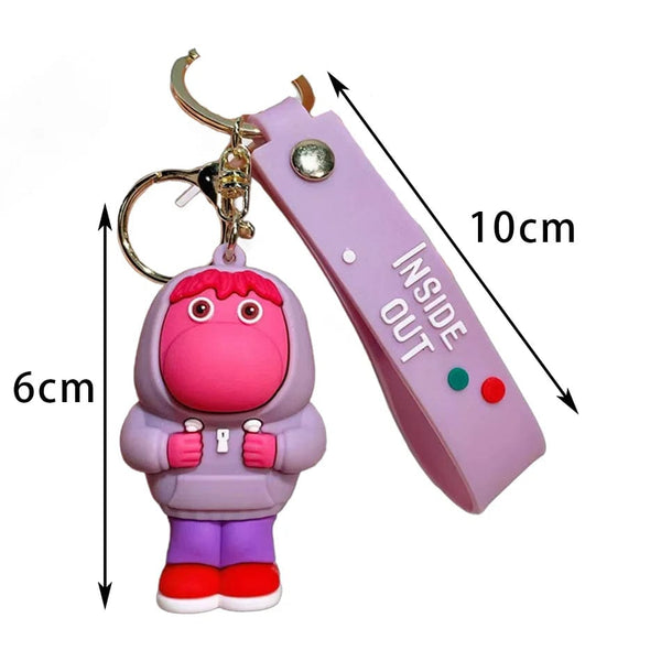 Planet Gates 3D Anime Figures Doll Brain Agent Team INSIDE OUT Cartoon Keychain Car Keychain Ring Pendant Animation Action Figure Small Gift