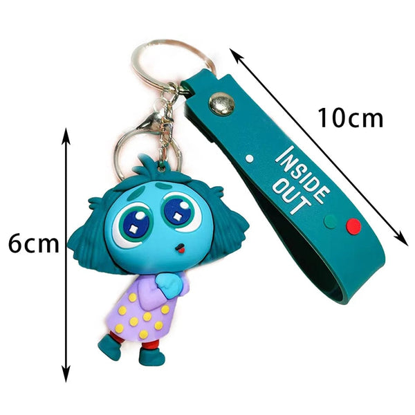 Planet Gates 3D Anime Figures Doll Brain Agent Team INSIDE OUT Cartoon Keychain Car Keychain Ring Pendant Animation Action Figure Small Gift