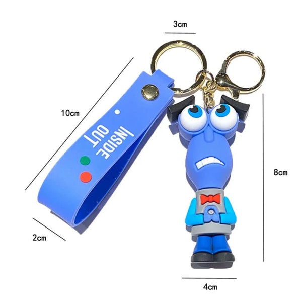 Planet Gates 3D Anime Figures Doll Brain Agent Team INSIDE OUT Cartoon Keychain Car Keychain Ring Pendant Animation Action Figure Small Gift