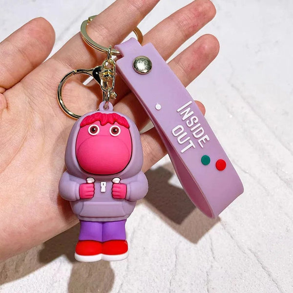 Planet Gates 3D Anime Figures Doll Brain Agent Team INSIDE OUT Cartoon Keychain Car Keychain Ring Pendant Animation Action Figure Small Gift
