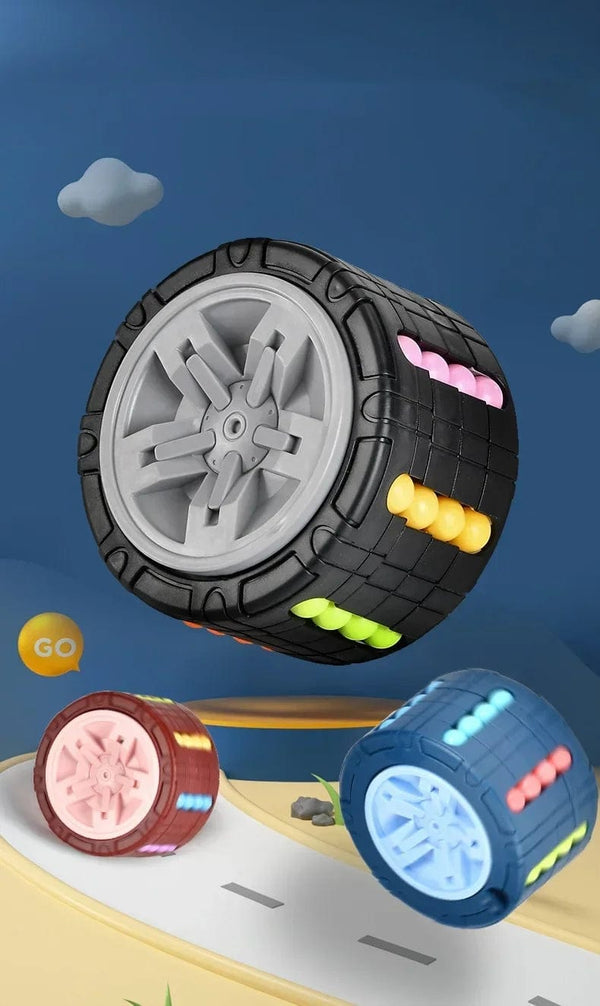 Planet Gates 3D Cylinder Cube Toy Magical Bean Gyro Rotate Slide Puzzle Games Relieve Stress Children Educational Montessori Infant Toys Gift