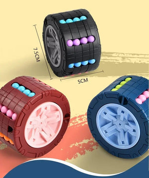 Planet Gates 3D Cylinder Cube Toy Magical Bean Gyro Rotate Slide Puzzle Games Relieve Stress Children Educational Montessori Infant Toys Gift