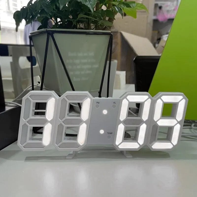 Planet Gates 3D LED Digital Clock Luminous Fashion Wall Clock Multifunctional Creative USB Plug In Electronic Clock Home Decoration