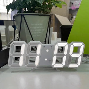 Planet Gates 3D LED Digital Clock Luminous Fashion Wall Clock Multifunctional Creative USB Plug In Electronic Clock Home Decoration
