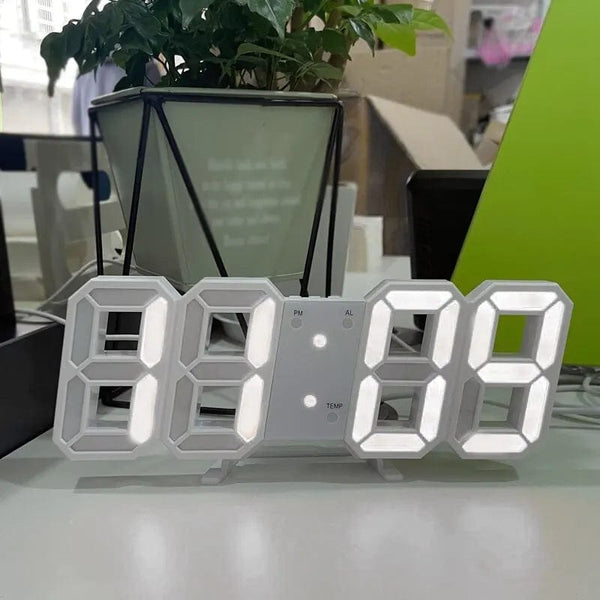 Planet Gates 3D LED Digital Clock Luminous Fashion Wall Clock Multifunctional Creative USB Plug In Electronic Clock Home Decoration