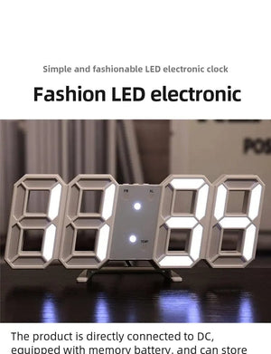 Planet Gates 3D LED Digital Clock Luminous Fashion Wall Clock Multifunctional Creative USB Plug In Electronic Clock Home Decoration