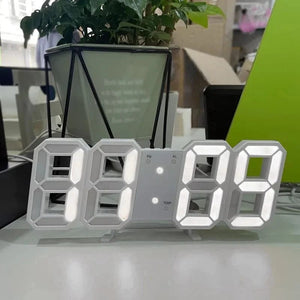 Planet Gates 3D LED Digital Clock Luminous Fashion Wall Clock Multifunctional Creative USB Plug In Electronic Clock Home Decoration
