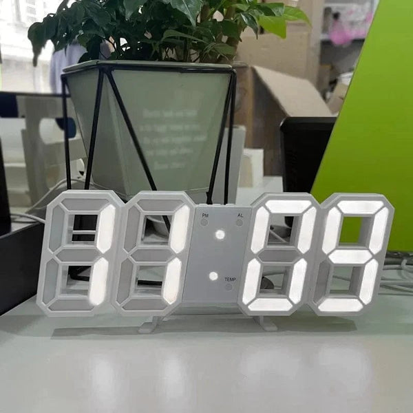 Planet Gates 3D LED Digital Clock Luminous Fashion Wall Clock Multifunctional Creative USB Plug In Electronic Clock Home Decoration