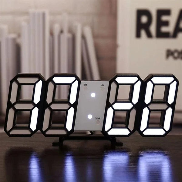 Planet Gates 3D LED Digital Clock Luminous Fashion Wall Clock Multifunctional Creative USB Plug In Electronic Clock Home Decoration