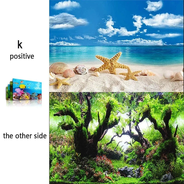 Planet Gates 3d Marine Background for Aquarium Decorations Stickers & Poster Goods Decoration Fish Tanks and Aquariums Accessories Aquascape