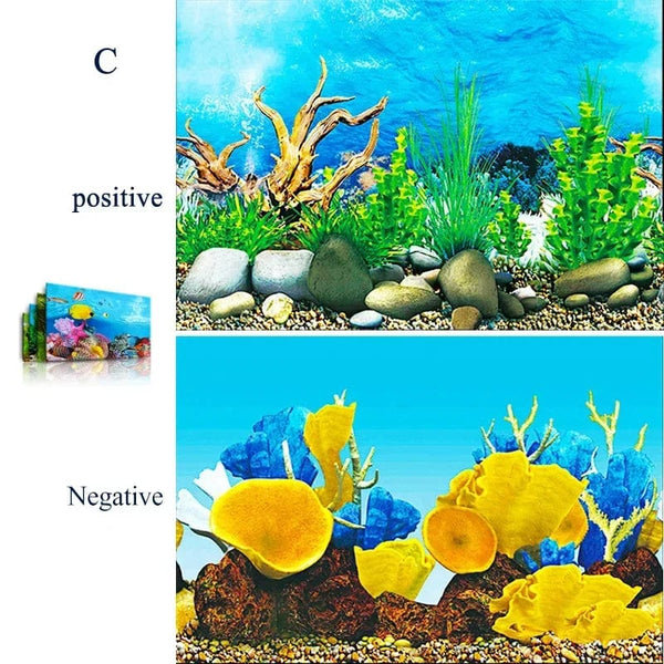Planet Gates 3d Marine Background for Aquarium Decorations Stickers & Poster Goods Decoration Fish Tanks and Aquariums Accessories Aquascape