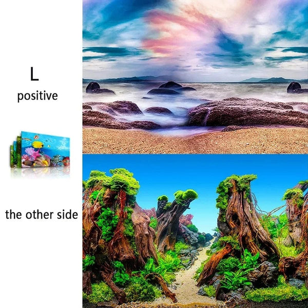 Planet Gates 3d Marine Background for Aquarium Decorations Stickers & Poster Goods Decoration Fish Tanks and Aquariums Accessories Aquascape