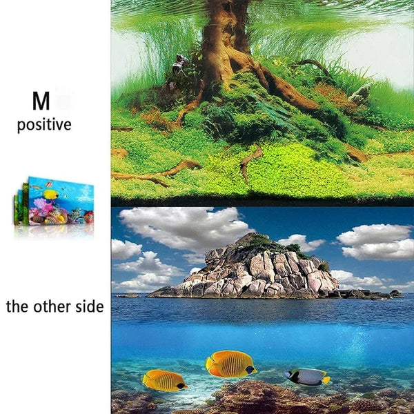 Planet Gates 3d Marine Background for Aquarium Decorations Stickers & Poster Goods Decoration Fish Tanks and Aquariums Accessories Aquascape