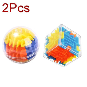 Planet Gates 3D Maze Magic Cube Six-sided Transparent Puzzle Speed Cube Rolling Ball Magic Cubes Maze Toys For Children Stress Reliever Toys